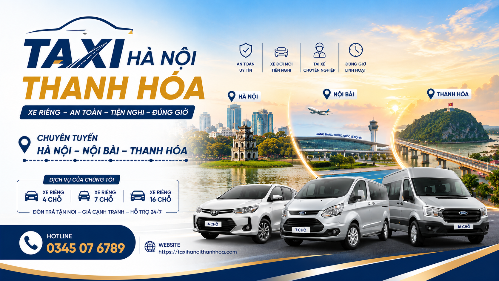 Taxi Hà Nội Thanh Hóa phục vụ tuyến Hà Nội - Thanh Hóa